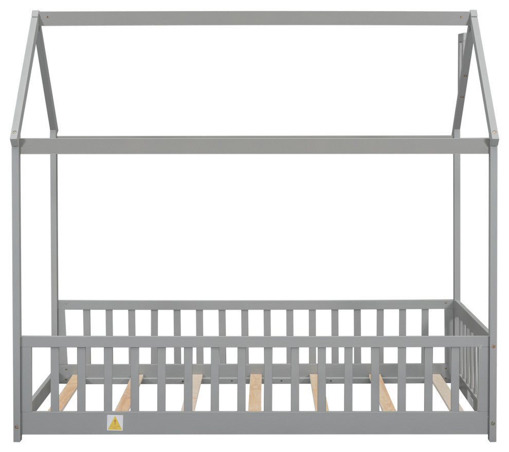 Gewnee Twin House Bed with Guardrails