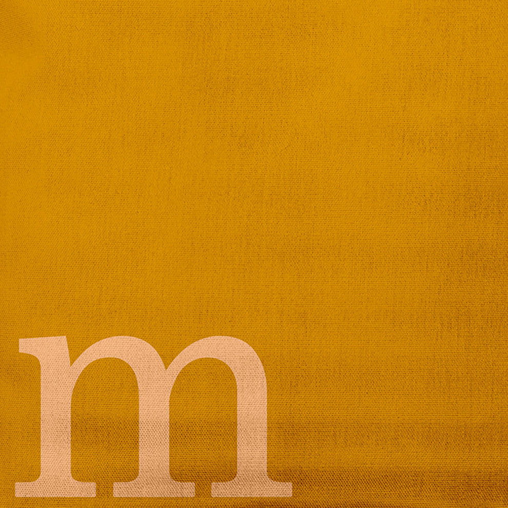 26"x26" Modern Monogram Decorative Throw Pillow, Autumn Gold