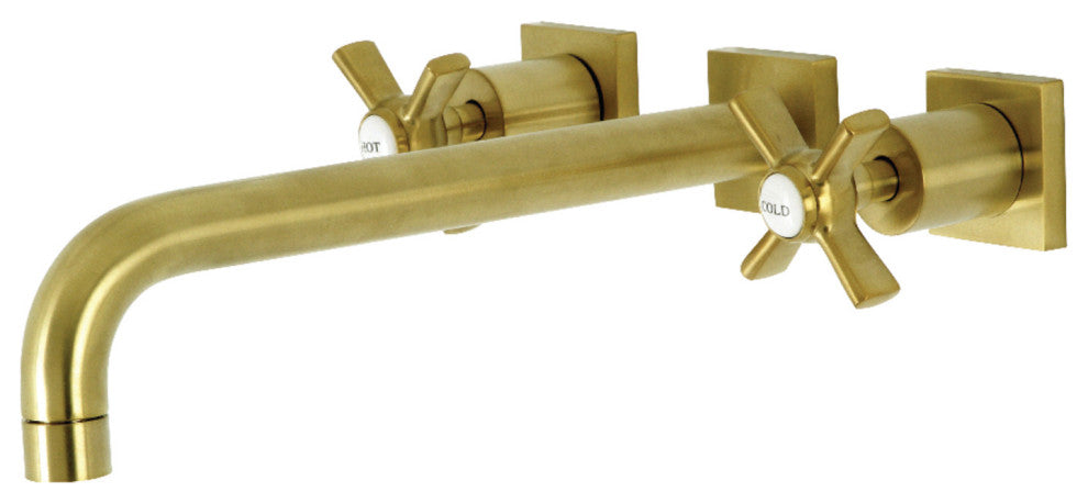 KS6057ZX Wall Mount Tub Faucet, Brushed Brass