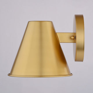 Smith 1-Light Modern Indoor/Outdoor Wall Sconce, Gold, 6.5"wx6.25"hx7.25"d