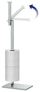 Square Freestanding Toilet Paper Holder, Chrome, Storage