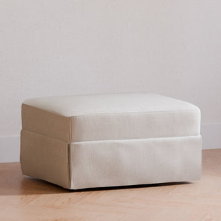 Crawford Gliding Ottoman, Fog Chatham Stripe Performance Eco-Weave