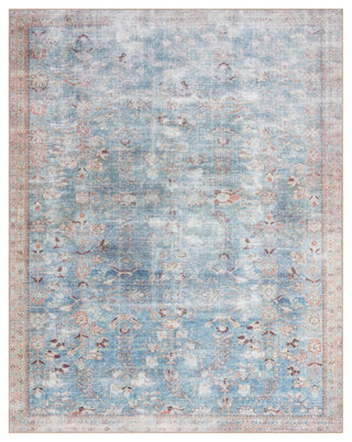 Durable Printed Wynter Area Rug by Loloi, Teal/Multi, 2'-6" X 12'-0"