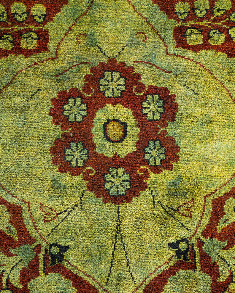 Fine Vibrance, One-of-a-Kind Hand-Knotted Area Rug Blue, 9' 1 x 12' 3