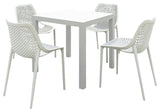 Air Square Dining Set With 4 Chairs White