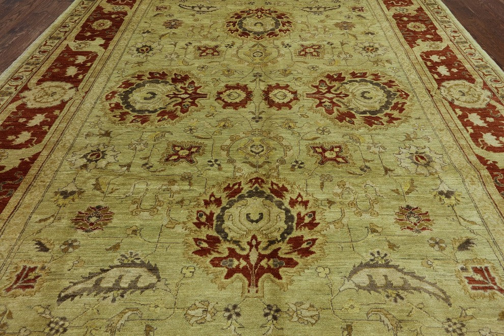 Hand Knotted Peshawar Oriental Rug 9'x12', W2499