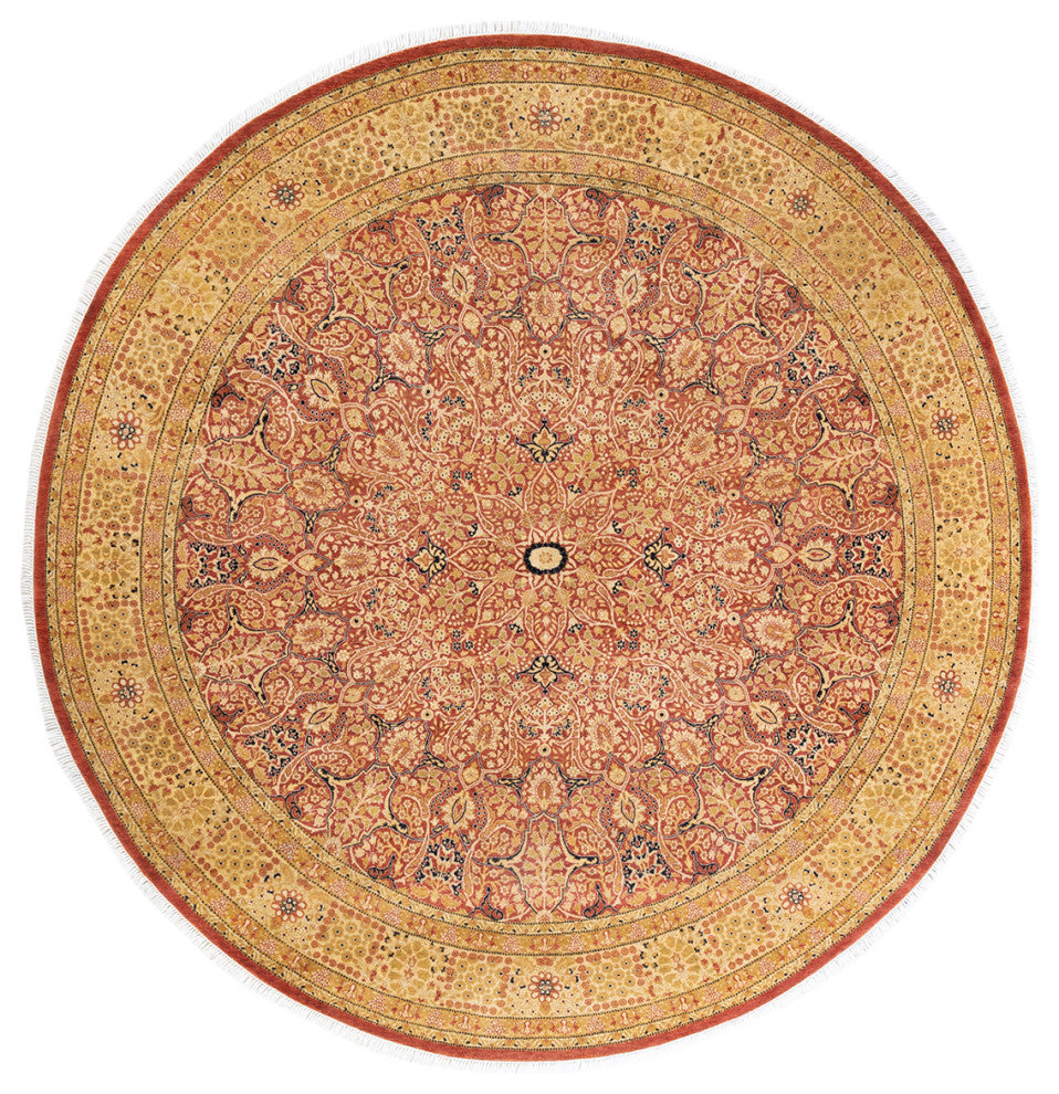 Mogul, One-of-a-Kind Hand-Knotted Area Rug Orange, 8'' 1" x 8'' 1"