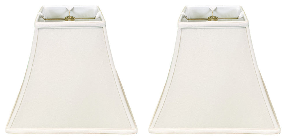 Royal Designs Square Bell Lamp Shade, White, 5x10x9, Set of 2