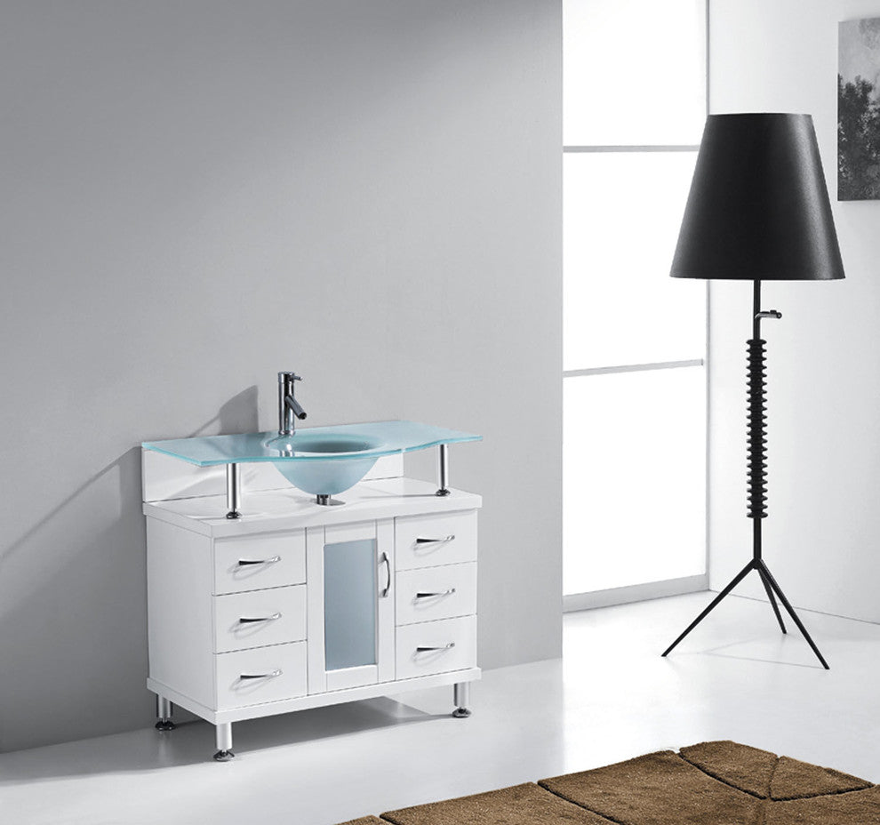 Virtu Vincente 36" Single Bathroom Vanity, White
