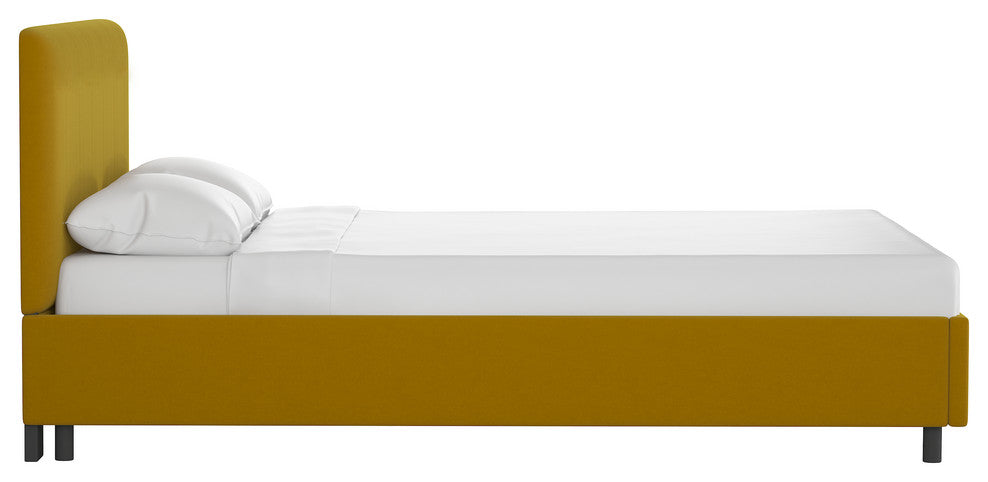 Browder Upholstered Platform Bed, Monaco Citronella, Full