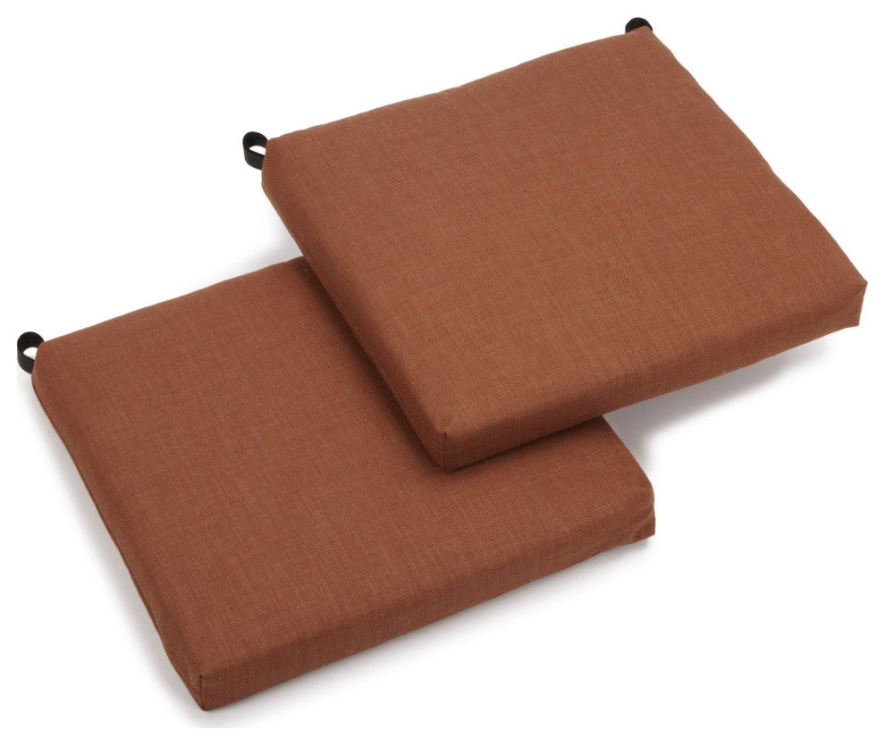 20"x19" Spun Polyester Chair Cushion, Set of 2, Mocha