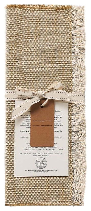 Set of Eight Pale Yellow Woven Textured Placemats