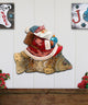 Golden Fish Santa Wooden Door Hanger