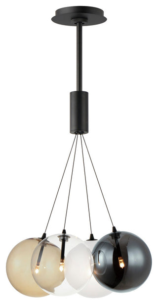 ET2 E25084-148 Burst 4 Light 17"W LED Pendant - Black