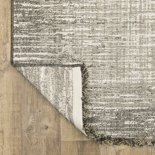 Genoa Weathered Beige/ Black Flatwoven Indoor-Outdoor Area Rug 5'3" x 7'3"