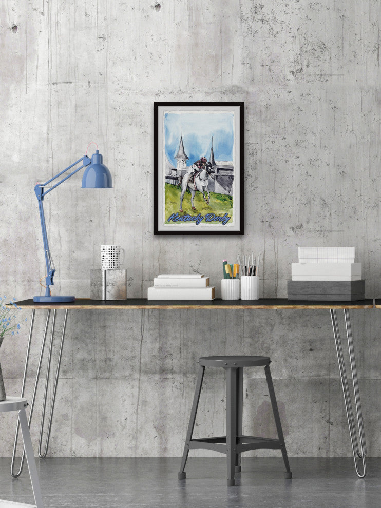 "Kentucky Derby" Framed Painting Print, 30x45