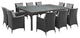 Canvas Gray Sojourn 11 Piece Outdoor Patio Sunbrella Dining Set