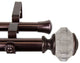 Lyla 1"D Double Curtain Rod, Bronze, 120-170"