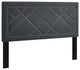 Reese Nailhead Full / Queen Upholstered Linen Fabric Headboard