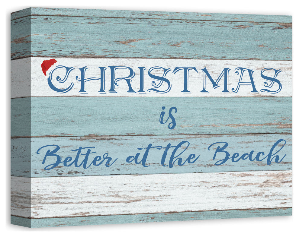 Christmas is Better at the Beach 11x14 Canvas Wall Art