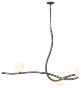 Slide Pendant, Natural Iron Finish, Opal Glass