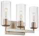 Quorum 574-3-60 3-Light Vanity Light, Aged Silver Leaf