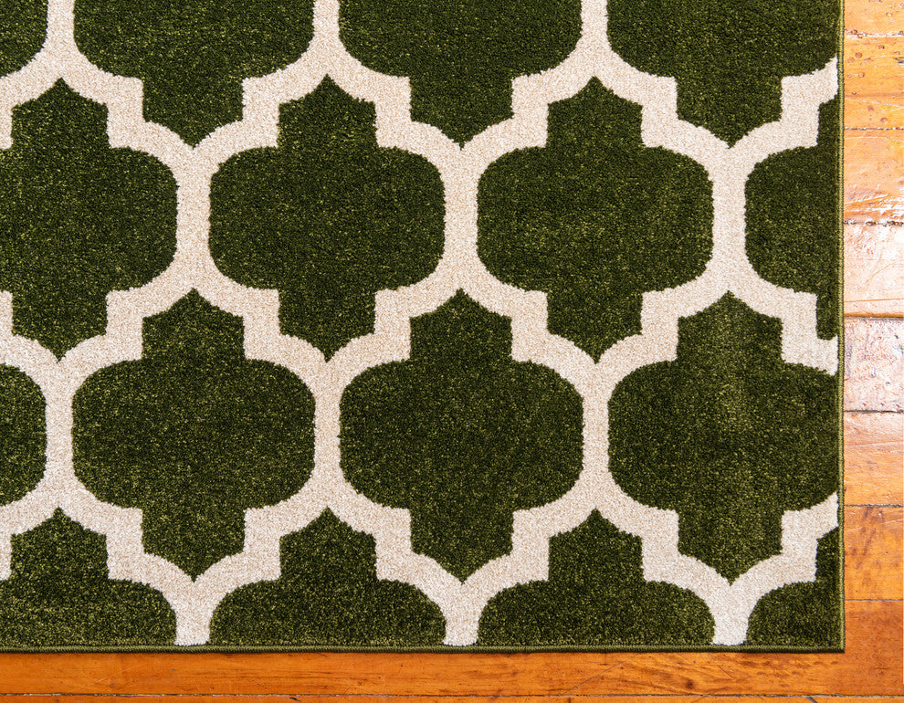 Unique Loom Dark Green Philadelphia Trellis 5' 0 x 8' 0 Area Rug