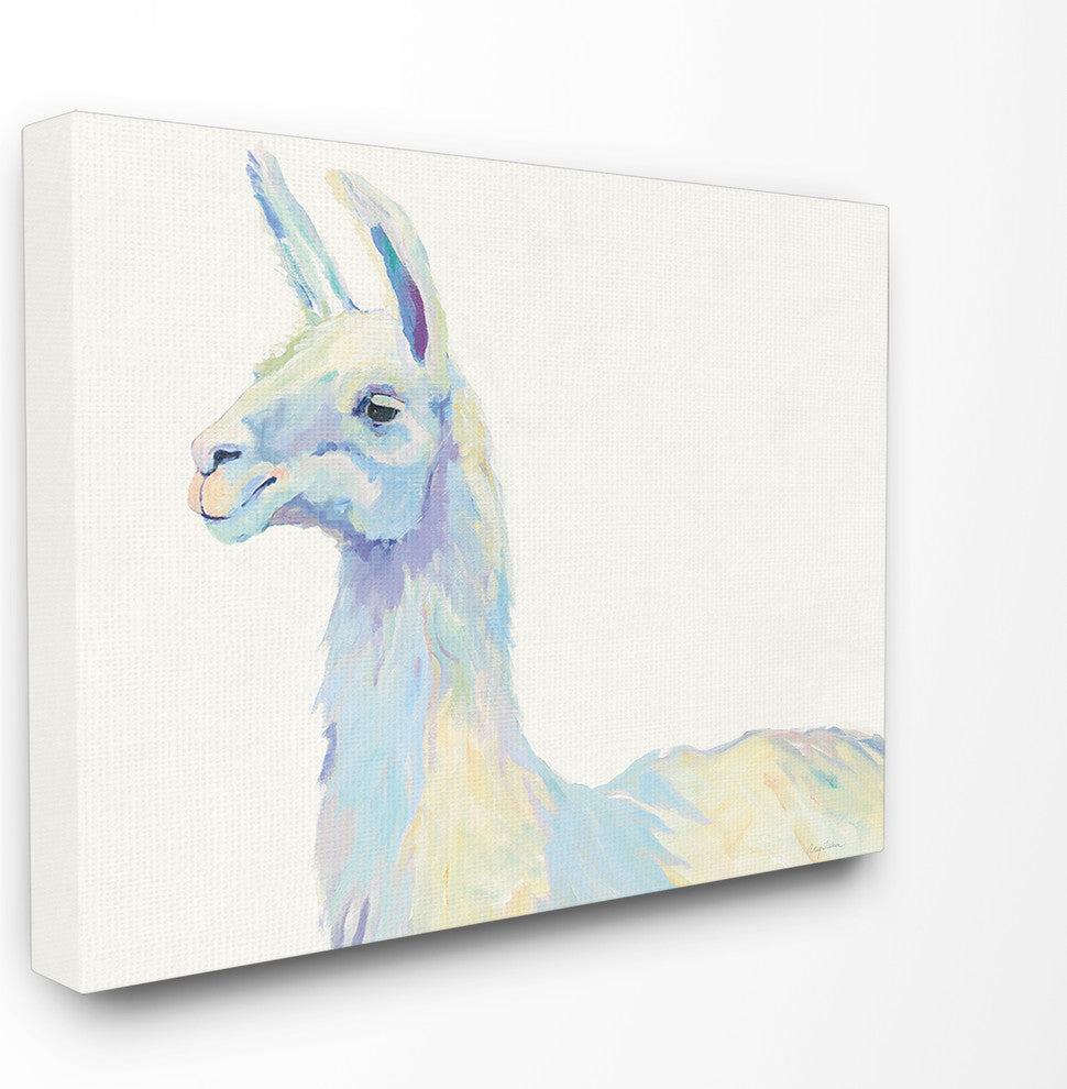 Ophelia The Llama, 24x30, Stretched Canvas Wall Art
