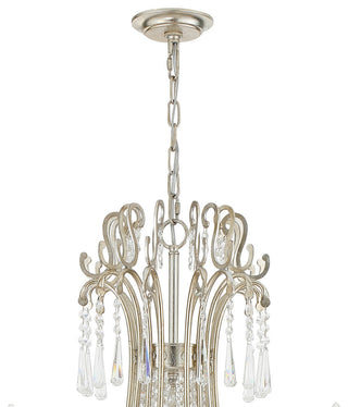 Crystorama ARC-1919-SA-CL-MWP, 15 Light Chandelier, Antique Silver