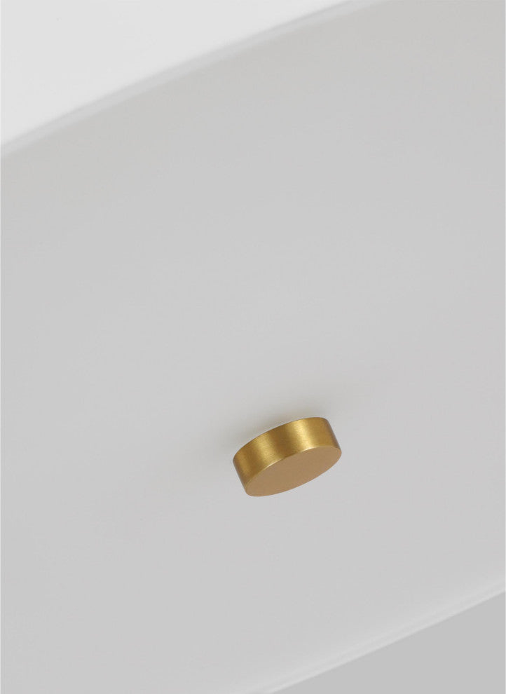 Dottie Medium Flush Mount, Burnished Brass