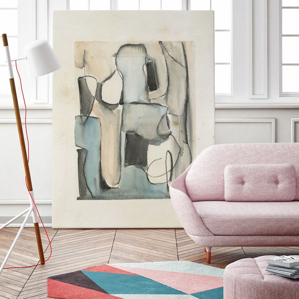 "Subdued Abstract I" Fine Art Giant Canvas Print, 54"x72"