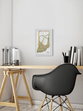 "Colored Indiana" Framed Painting Print, 24x36