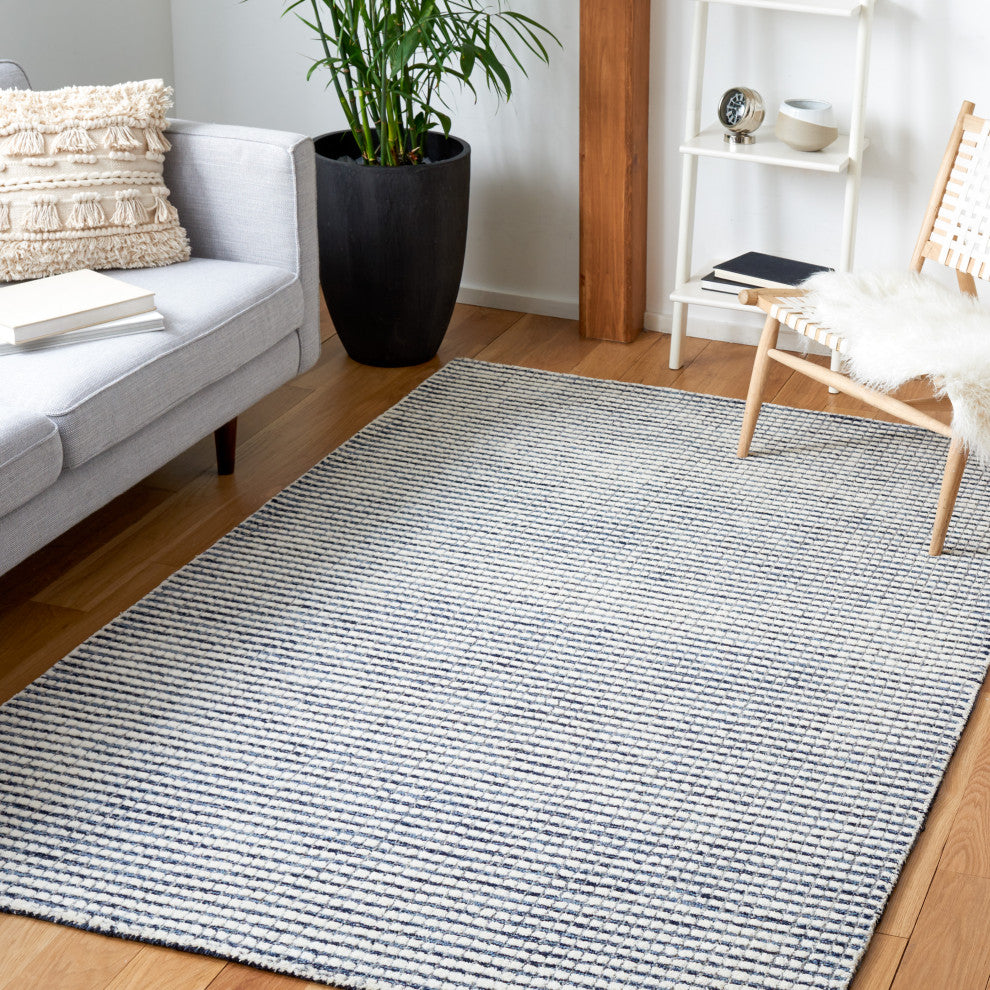 Safavieh Couture Abstract Collection, ABT853 Rug, Blue/Ivory, 4'x6'