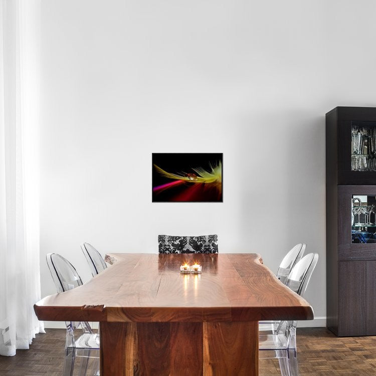 "Colors In The Drop" Framed Canvas Giclee by Aida Ianeva, 23x16"