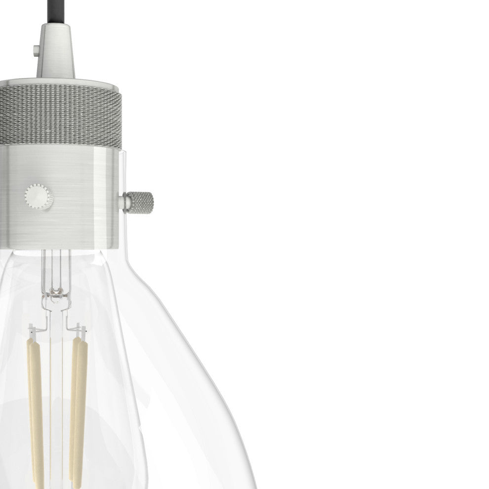 Hunter Van Nuys Brushed Nickel 3 Light Linear Cluster Ceiling Light