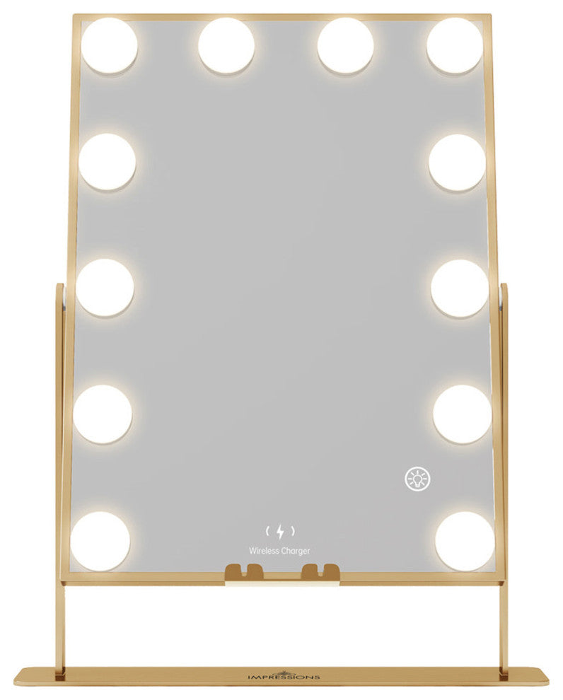 Hollywood XL Tri Tone LED Makeup Mirror, Champagne Gold