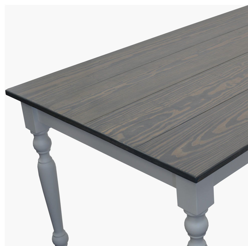 Lewis Farmhouse Table with Turned Legs, 54
