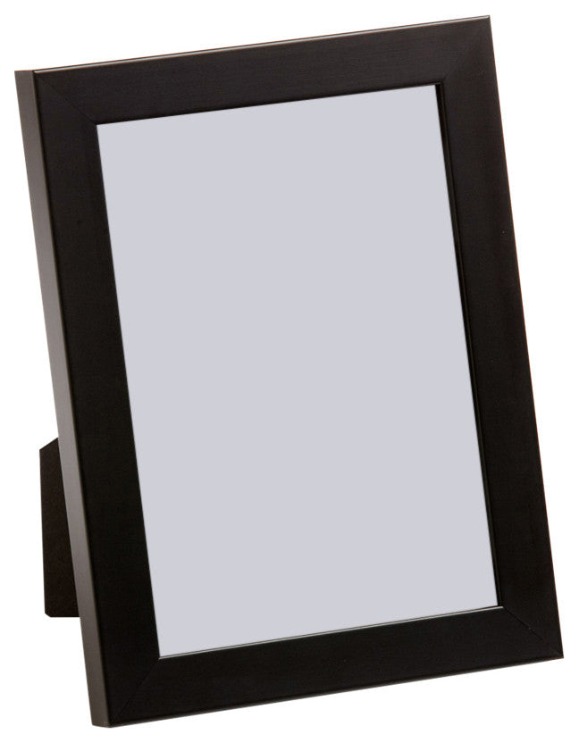 Satin Black Picture Frame, 3/4", Easle Back, Traditional, 5 x 7