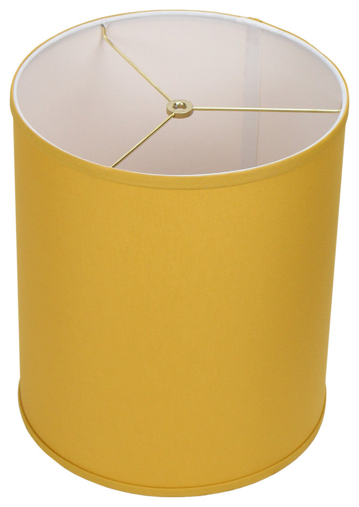 Fenchel Shades 12"x12"x14" Drum Lamp Shade, Linen Curry