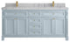Paris 72" Double Sink Bathroom Vanity, Blue Heather 2" Venatino Quartz