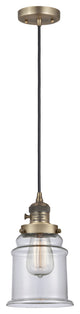 Innovations 201CSW-BB-G182 Canton 1 Light Mini Pendant, Switch, Brushed Brass