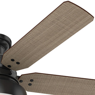 Hunter Fan Company Mill Valley Low Profile Matte Black Ceiling Fan W/ Light, 52"