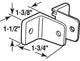 Two Piece Wall Brackets, 1-3/4", Zinc Alloy, Chrome Plated Finish Set