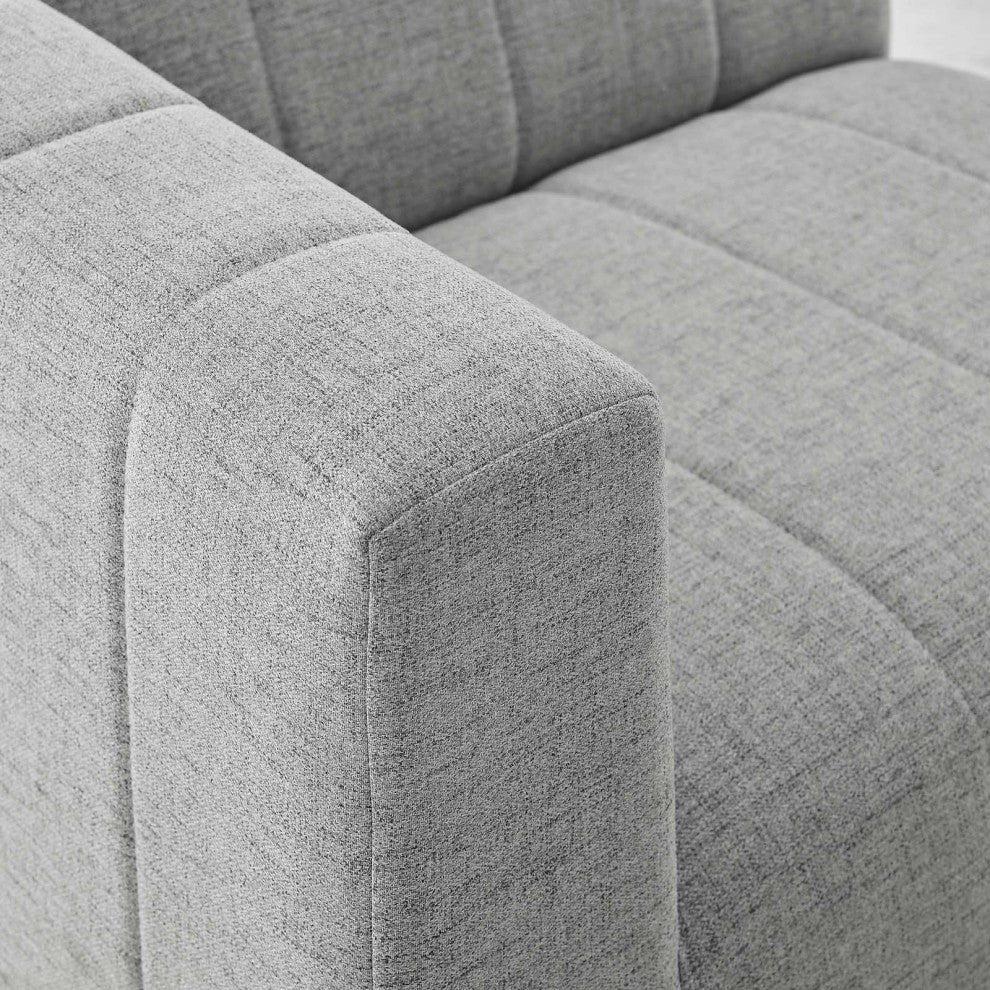 Bartlett Upholstered Fabric Left-Arm Chair Light Gray