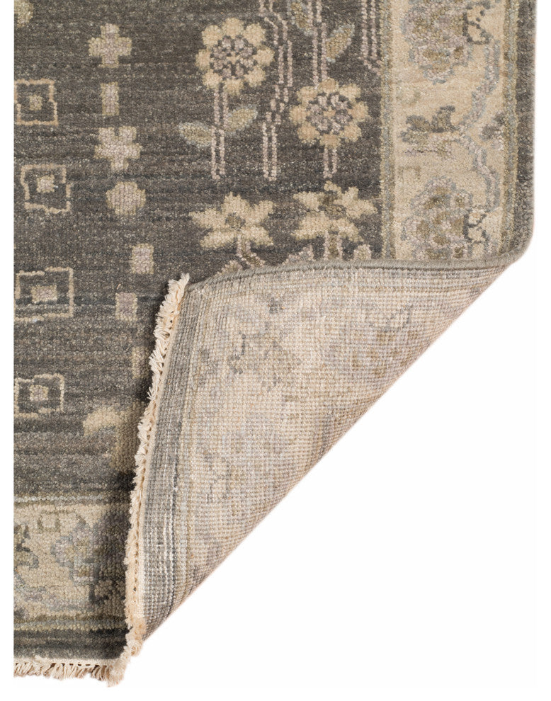 Nuit Arabe Rawe Area Rug, Gray, 9' x 12', Bordered