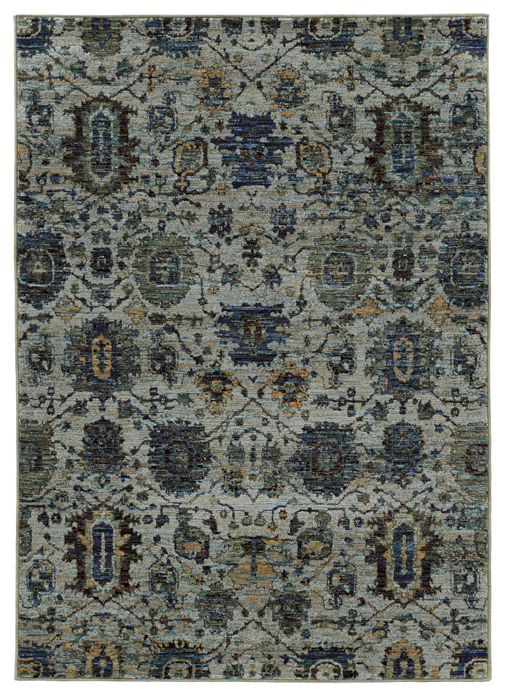 Oriental Weavers Andorra Blue/ Navy Oriental Indoor Area Rug 3'3"X5'2"