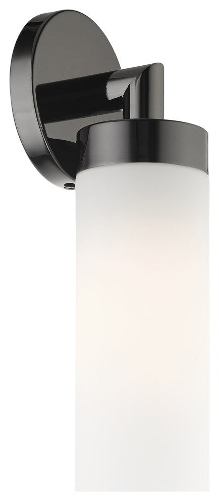Black Chrome Nautical, Industrial, Contemporary, Urban, Sleek Single Sconce