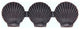 Triple Scallop Seashell Cabinet Pull, Oil Rubbed Bronze