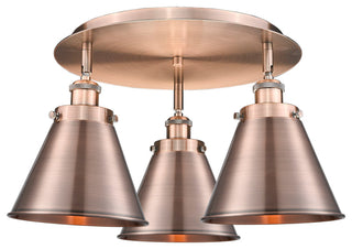 Ballston Urban 3 19.75" Flush Mount Antique Copper