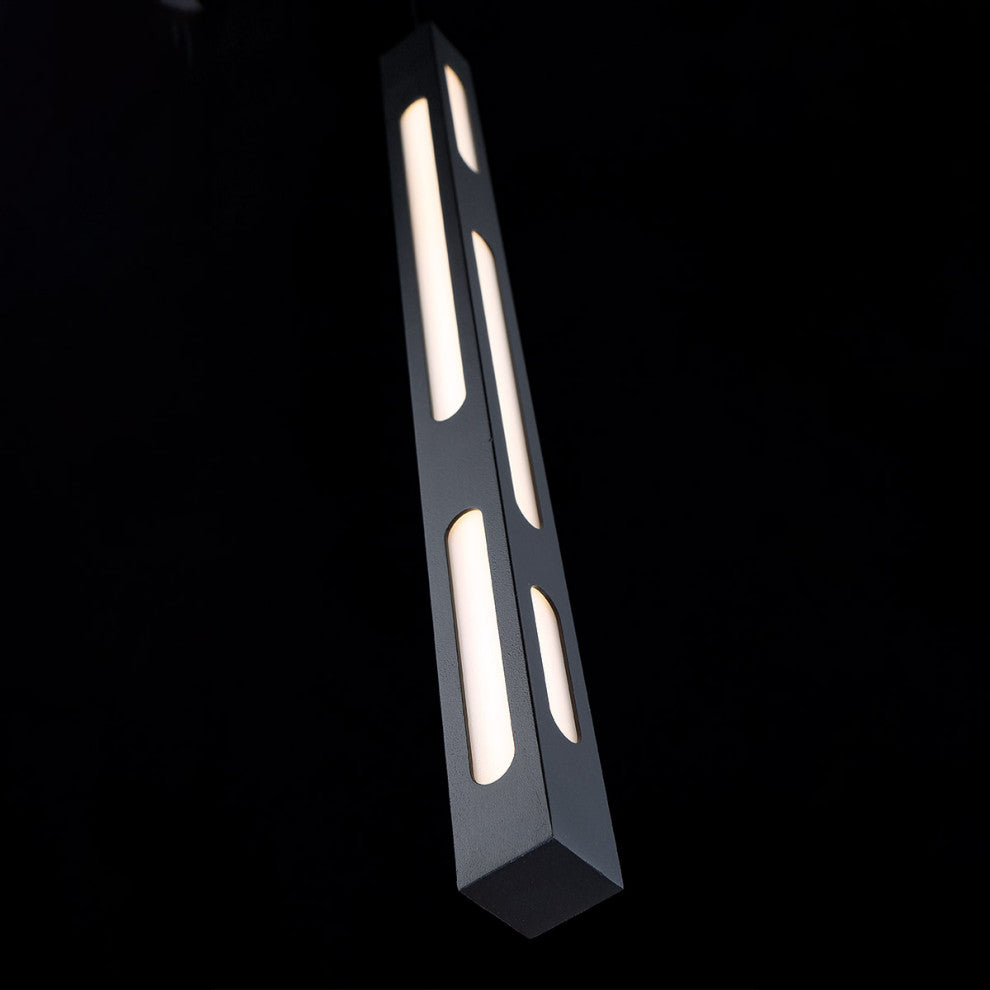 Flute 18" LED Pendant 3000K, Black